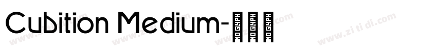 Cubition Medium字体转换